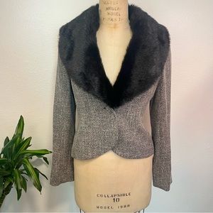 💭Dream Girl Faux Fur Collar Blazer from Apt9 in Size 6💭
